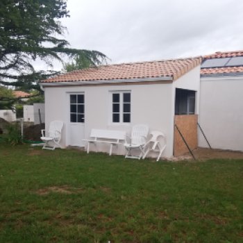 Abri de jardin en béton enduit 1 pente